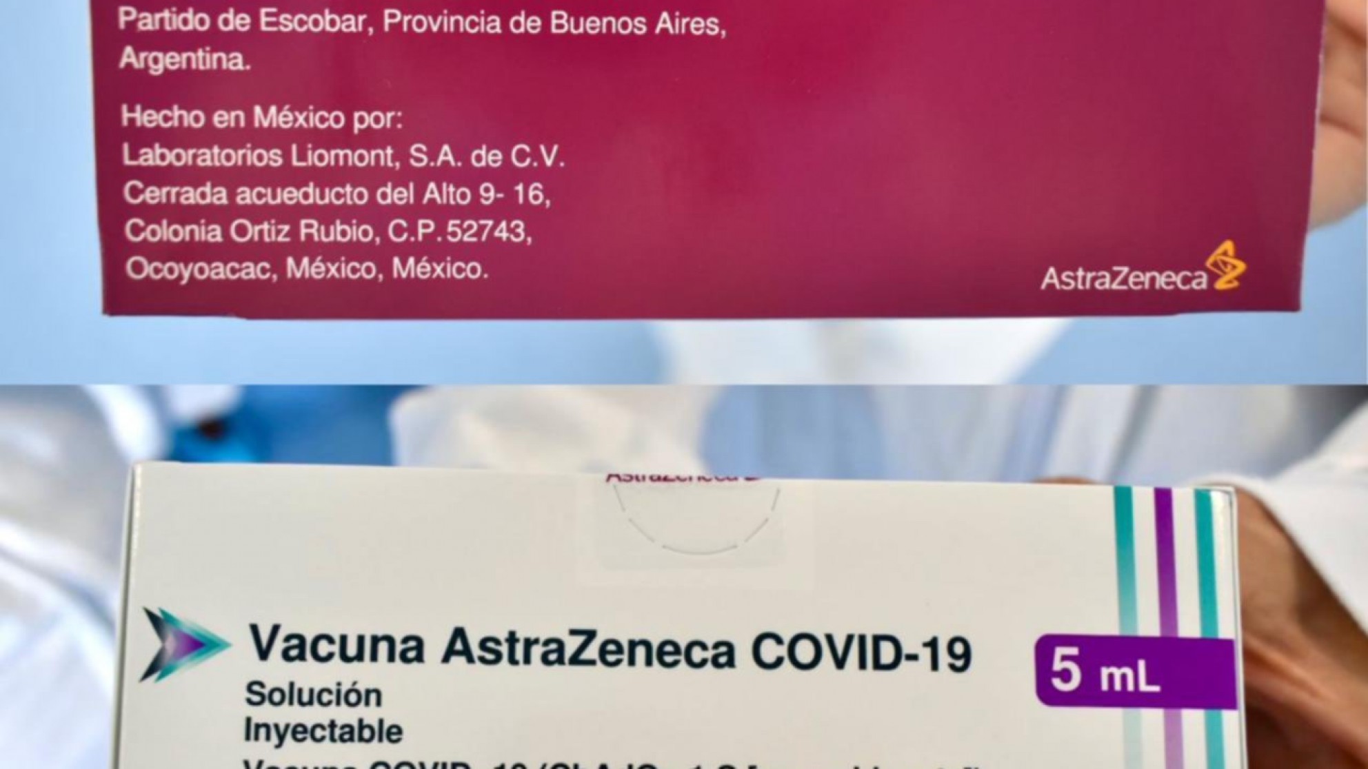 Fernández mostró cómo son las vacunas de AstraZeneca fabricadas en conjunto con México